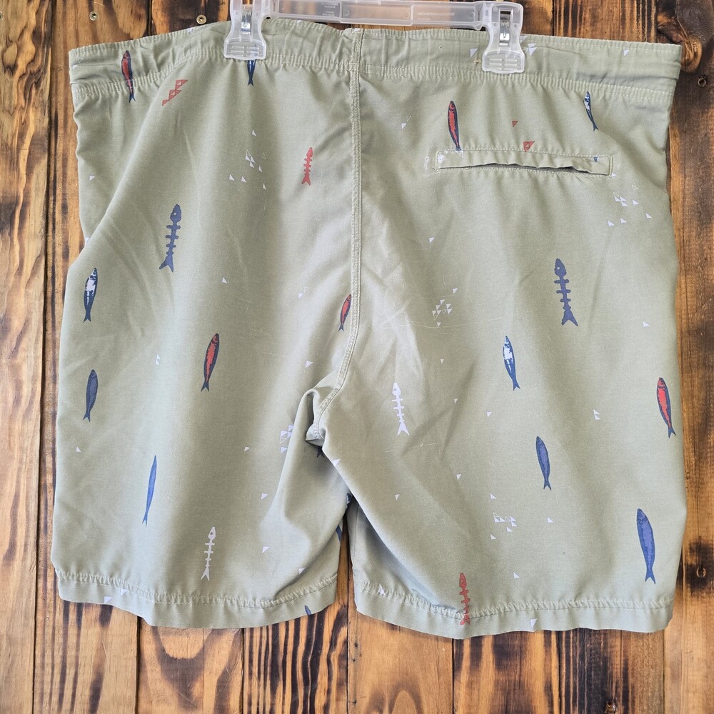 prAna Men's Shorts Bundle 2 Pieces, Green Print, Gray, Pull-on, Large - Picture 8 of 16